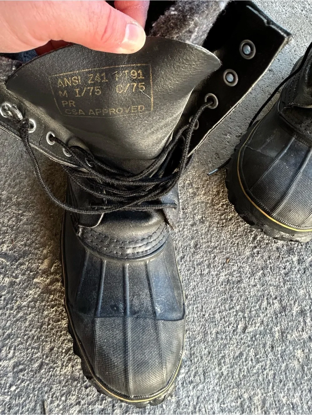 LaCrosse Artic De-Icer Steel Toe Black Insulated Work Boots Men’s Size 10